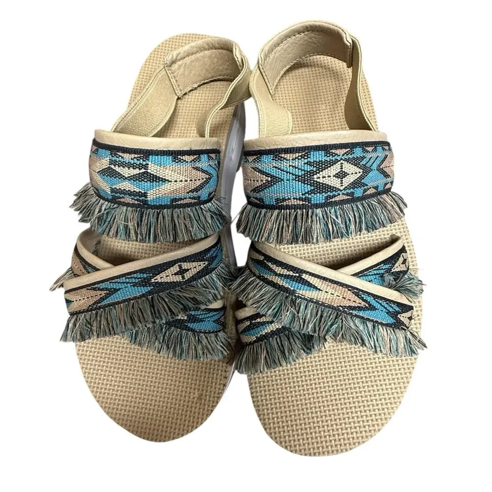 Teva Flatform Ceres Platform Sandals in Double Double Diamond size 9 Boho Aztec - Picture 5 of 15